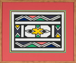 Esther Mahlangu; Untitled (Ndebele Pattern)