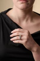 Diamond trilogy ring