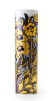 Hutschenreuther; Porcelain vase with cobalt and gold lustre
