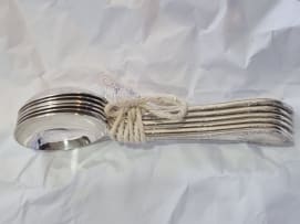 A part set of silver-plated flatware, Harrison Brothers & Howson, Sheffield, 20th century