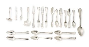 An assembled part-set of Dutch silver cutlery, J.M. van Kempen en Zonen and others, 1900-1953