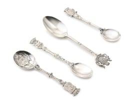 Three Dutch silver souvenir spoons, 20th century