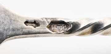 A pair of Dutch silver 'longdrinklepels', P. van Oostrom & Zn., Schoonhoven, 20th century