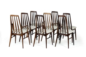 Niels Koefoed; Set of eight 'Eva' dining chairs for Koefoeds Hornslet, Denmark