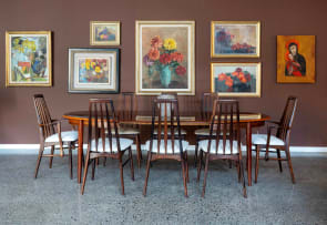 Niels Koefoed; Set of eight 'Eva' dining chairs for Koefoeds Hornslet, Denmark