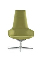 Jean-Marie Massaud; Pair of lime green 'Aston' executive chairs and coffee table for Arper, Italy