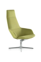 Jean-Marie Massaud; Pair of lime green 'Aston' executive chairs and coffee table for Arper, Italy