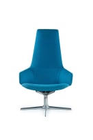 Jean-Marie Massaud; Pair of blue 'Aston' executive chairs and coffee table for Arper, Italy