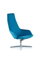 Jean-Marie Massaud; Pair of blue 'Aston' executive chairs and coffee table for Arper, Italy