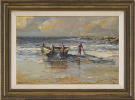 Gian-Piero Garizio; Figures, Boats and Fishing Nets