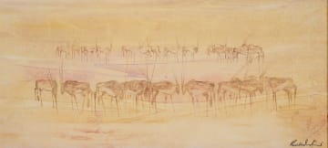 Gordon Vorster; Landscape with Antelope