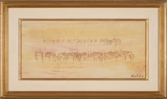 Gordon Vorster; Landscape with Antelope