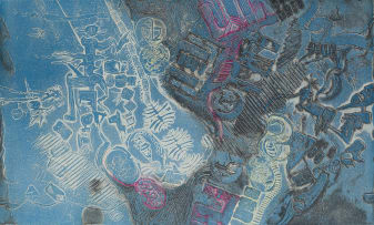 Dirk Meerkotter; Abstract Composition in Blue