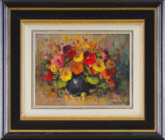 Gian-Piero Garizio; Nasturtiums in a Vase