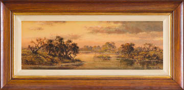 Otto Klar; Landscape with River