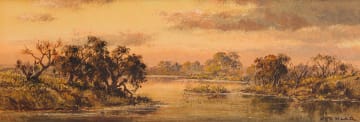Otto Klar; Landscape with River
