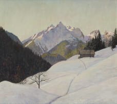 Alexander Weise; Snowy Mountain Scene