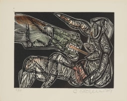 Cecil Skotnes; Beast Threatening a Woman
