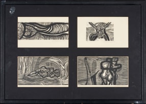 Cecil Skotnes; Abstract Figures, four