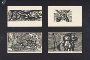 Cecil Skotnes; Abstract Figures, four