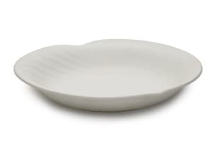 Rörstrand; White porcelain leaf dish designed by Marianne Westman, Sweden