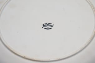 Rörstrand; White porcelain leaf dish designed by Marianne Westman, Sweden