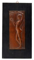 Berán, Éva (Eve in the garden of Eden), bronze plaque, 1920s