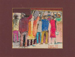 Sam Nhlengethwa; In the Bus