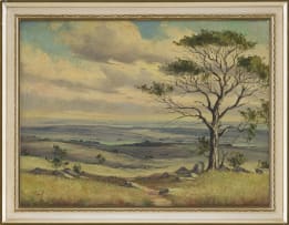 Christopher Tugwell; Expansive Landscape with Tree