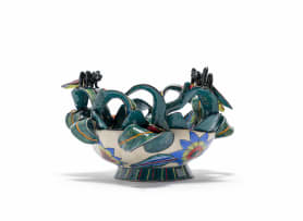 Ardmore Ceramic Studio; Insect and flower bowl