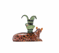 Ardmore Ceramic Studio; Cheetah candle holder