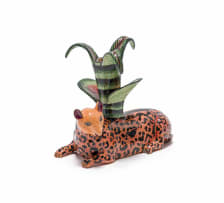 Ardmore Ceramic Studio; Cheetah candle holder