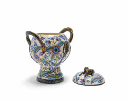 Ardmore Ceramic Studio; Lidded vessel with giraffes and flowers