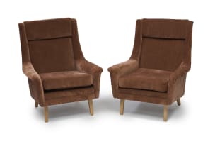 Folke Ohlsson; Pair of 'Sonet' Lounge chairs for Dux, Sweden