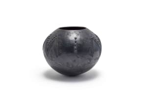 Thembi Nala; Ukhamba with relief and incised patterns