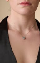 Diamond halo pendant
