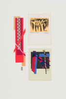 Peter Clarke; Abstract Composition in Red; Botanical Forms; Abstract in Red, Purple and Black, three