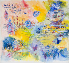 Hazel Frankel; Abstract Composition in Yellow and Blue