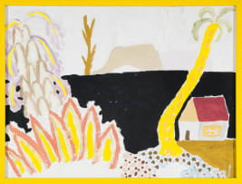 Malcolm de Chazal; Landscape with House and Palm Tree