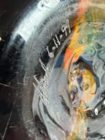 David Reade; Large glass bowl with flanged rim