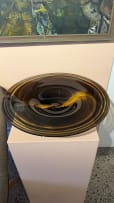 David Reade; Large glass bowl with flanged rim
