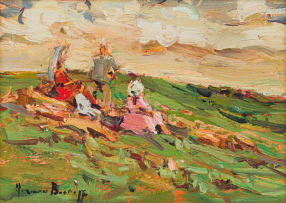 Adriaan Boshoff; Four Figures in a Landscape
