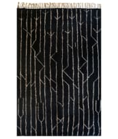 Herringbone; Black Berber rug, Morocco