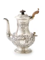 A Victorian silver coffee pot, Walter Morrisse, London, 1852