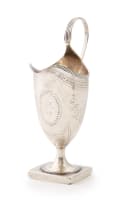 A George III silver milk jug, John Touliet, London, 1786