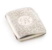 An Edward VII silver cigarette case, The Alexander Clark Manufacturing Co, Birmingham, 1901