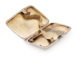 An Edward VII silver cigarette case, The Alexander Clark Manufacturing Co, Birmingham, 1901