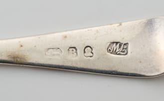Eight miscellaneous spoons, Samuel H Hayne, London, 1864