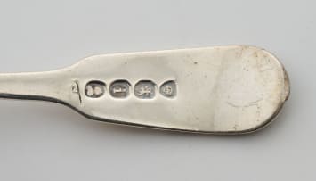 Eight miscellaneous spoons, Samuel H Hayne, London, 1864