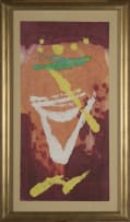 Durant Sihlali; Abstract Composition in Orange and Red